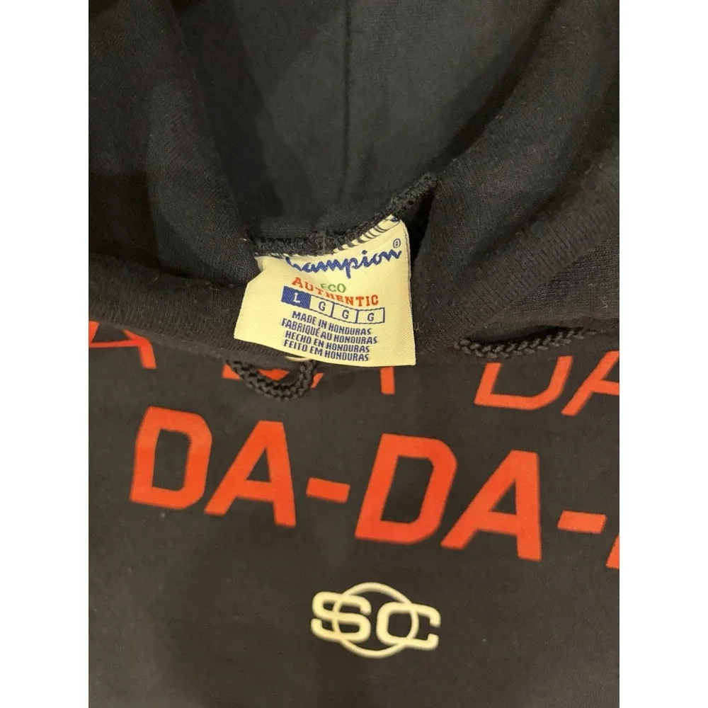 Champion SportsCenter Hoodie Navy DA-DA-DA ESPN Pullover Sweatshirt Men's Large